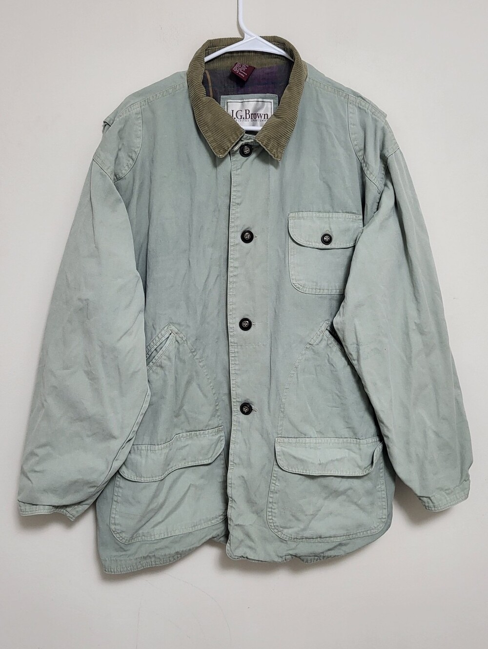 Vintage Canvas Chore Barn Jacket 80s Sz M grandpa Farmhouse Pockets